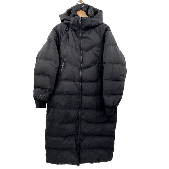 Nike Black Down-Fill City LONG LENGTH Puffer Parka Coat - Picture 3 of 7